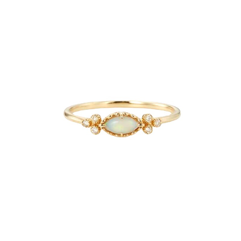 925 Silver Vintage Jewelry Opal New Ring