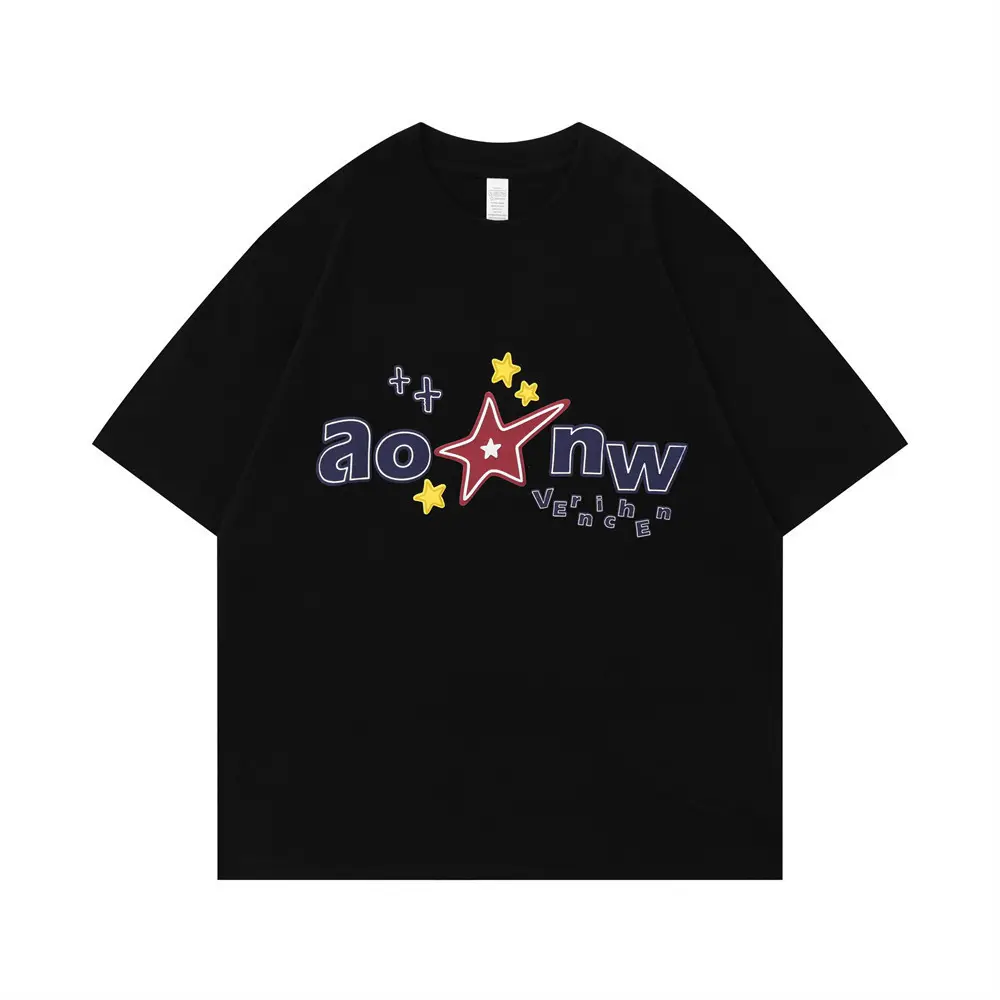 Letter XINGX Printed Short Sleeve Men Clothing Summer Casual