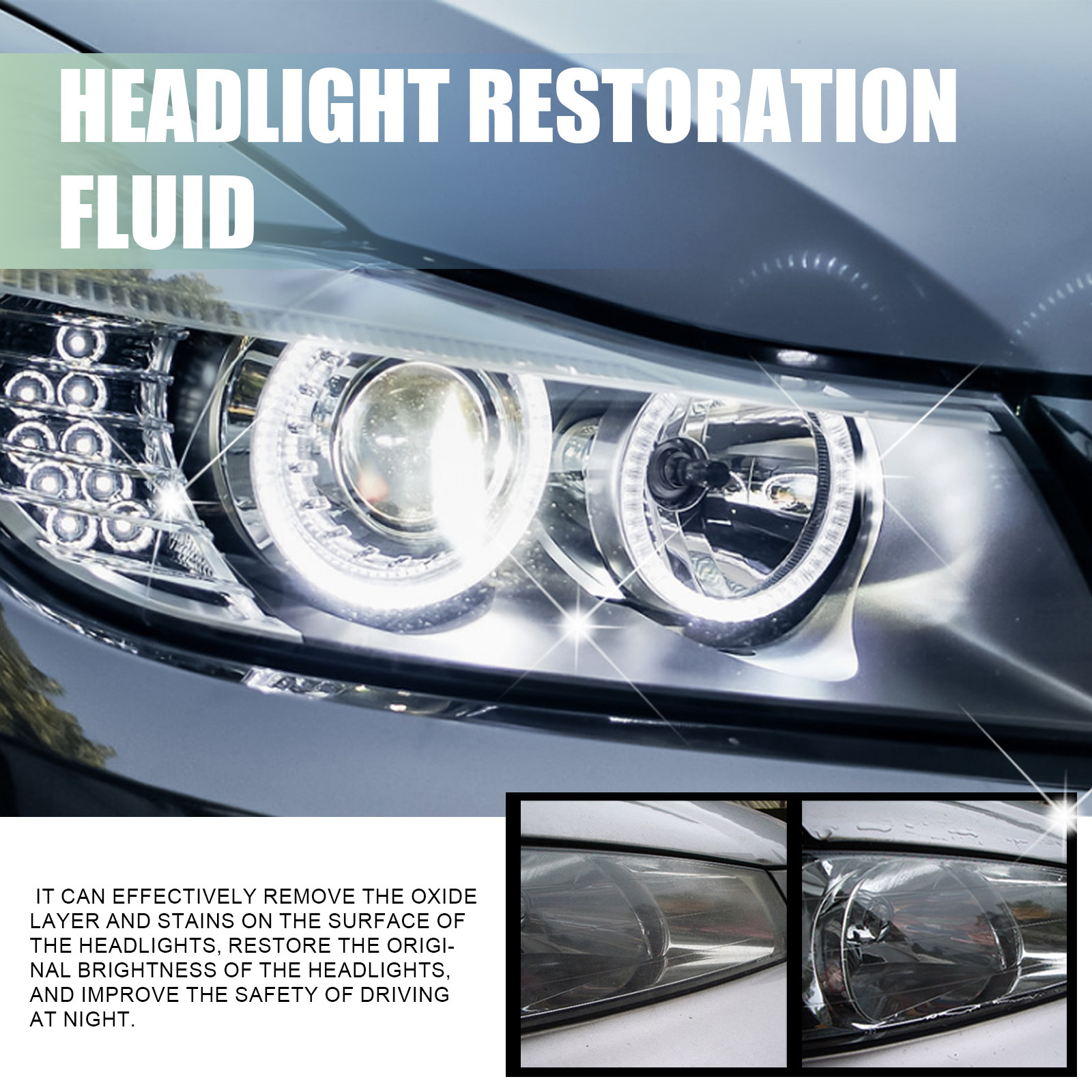 Title 2, Car Headlight Repairing Liquid Brightening Plat...