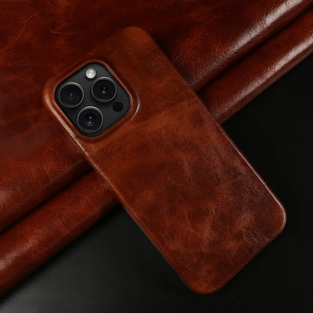 Suitable For 15Promax Phone Case High-grade Drop-resistant Leather Case