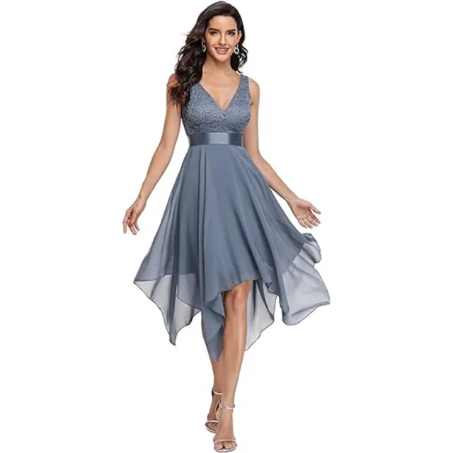 Women's Lace Chiffon Cocktail Ball Gown Style5 Us Size 8 - Shop at LoveMi
