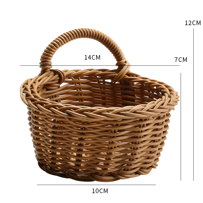 Brown Glossy Plastic Rattan