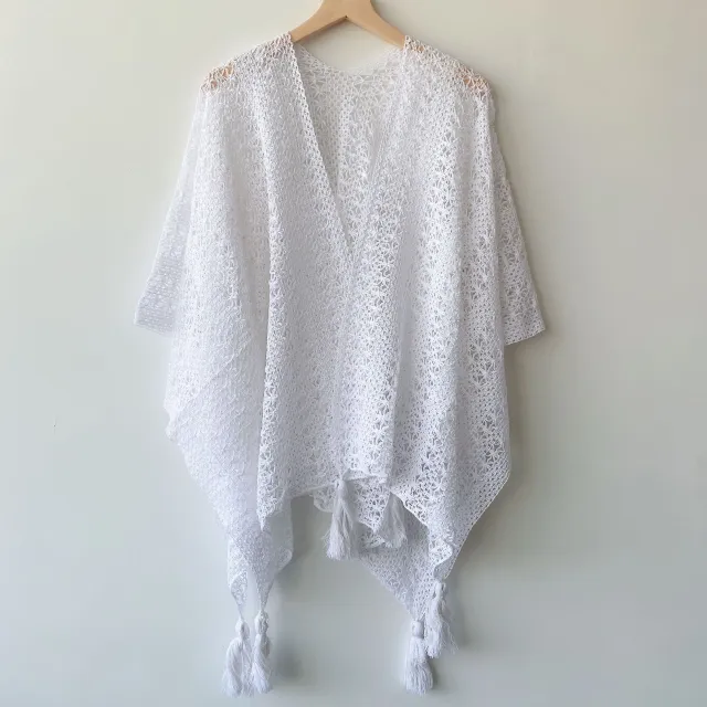 Travel Wear All matching Cloak Robe Shawl White - Shop at LoveMi