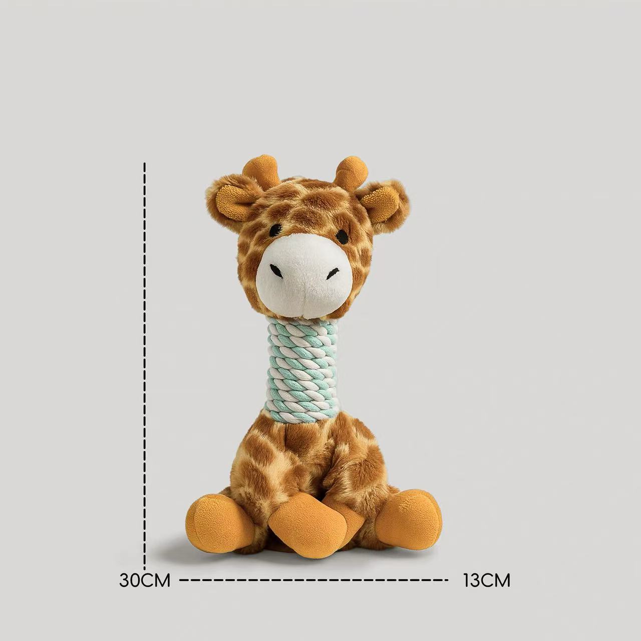 Giraffe Raccoon And Dog Cotton Rope Plush Squeaky Toy For Entertainment