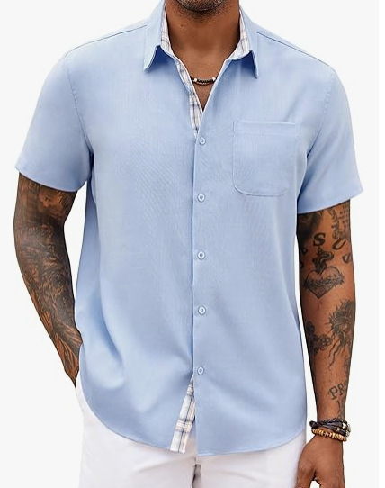 Loose-fitting Solid-color Linen Shirt For Men 10