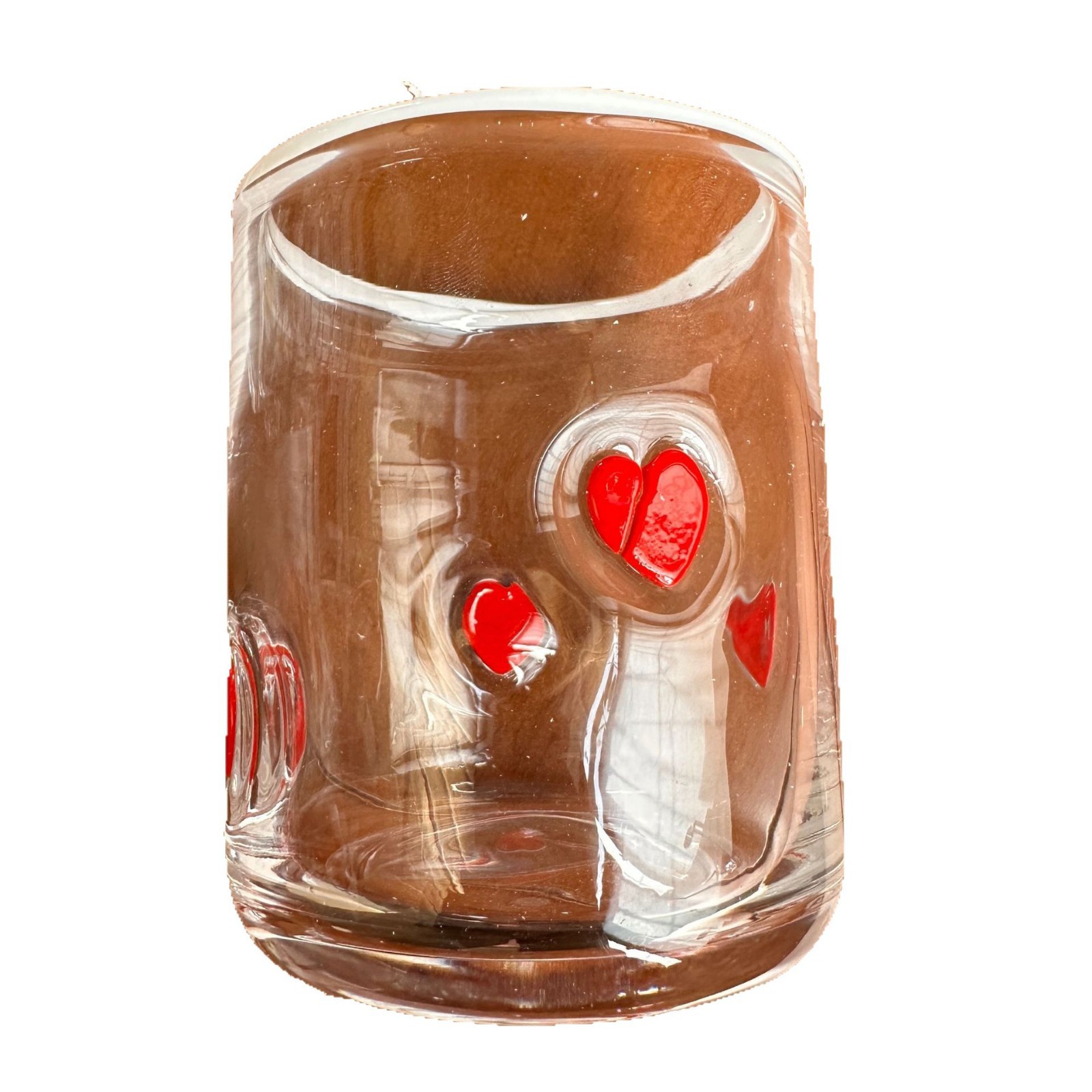 Red Heart-shaped Sticker Cold Drink Cup
