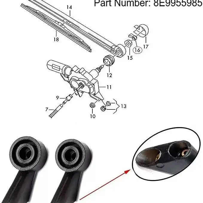 Rear Wiper Blade Cover For Allroad Models From 2013 To 2018
