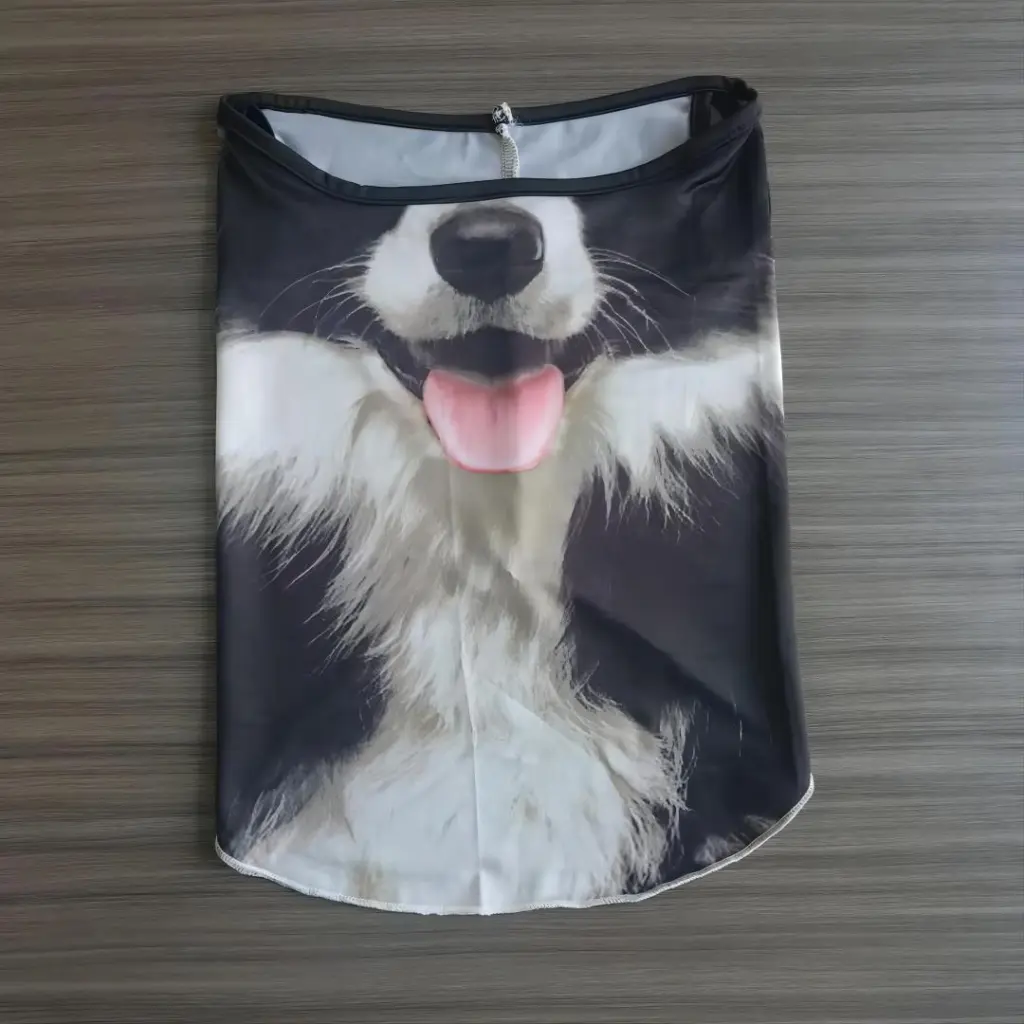 Full Face And Neck Protection Integrated Sun Mask 3d Stereo - Border Collie