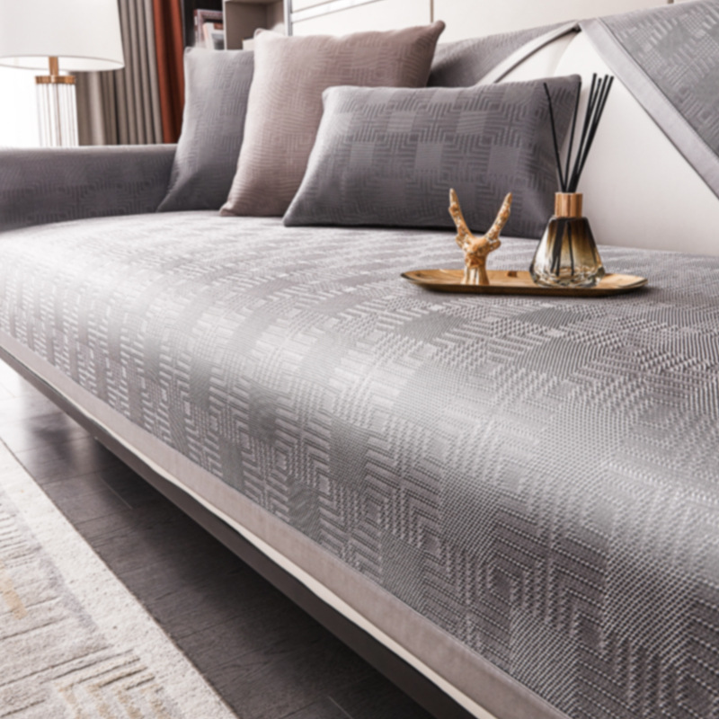 Light-luxury Ice-silk Sofa Cushion For Summer