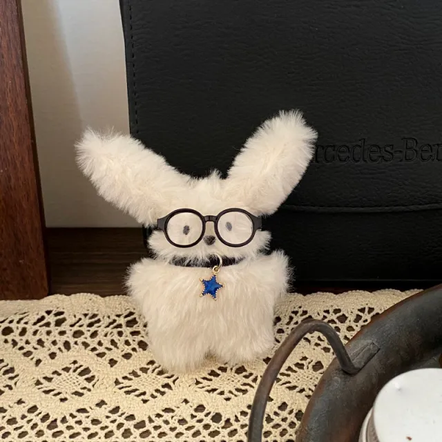 Fashion Pilot Long haired Rabbit Keychain Myopia Bunny - Shop at LoveMi