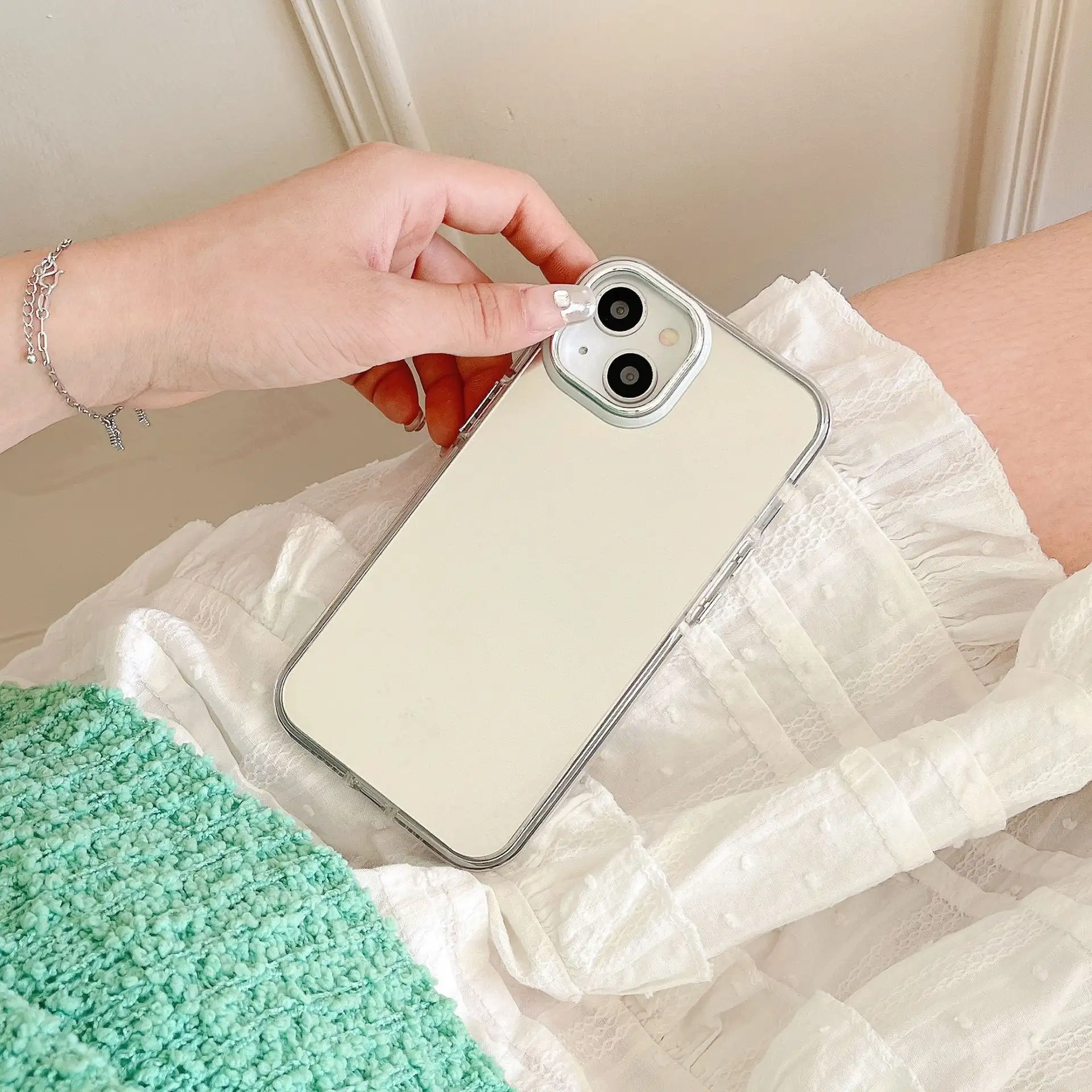 Matte Mirror Solid Color Suitable For 15Promax Drop-resistant Phone Case