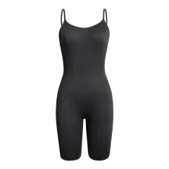 Sling Belly Contracting One-piece Women's Boxer Postpartum Hip Lifting Corset - Black - View 1