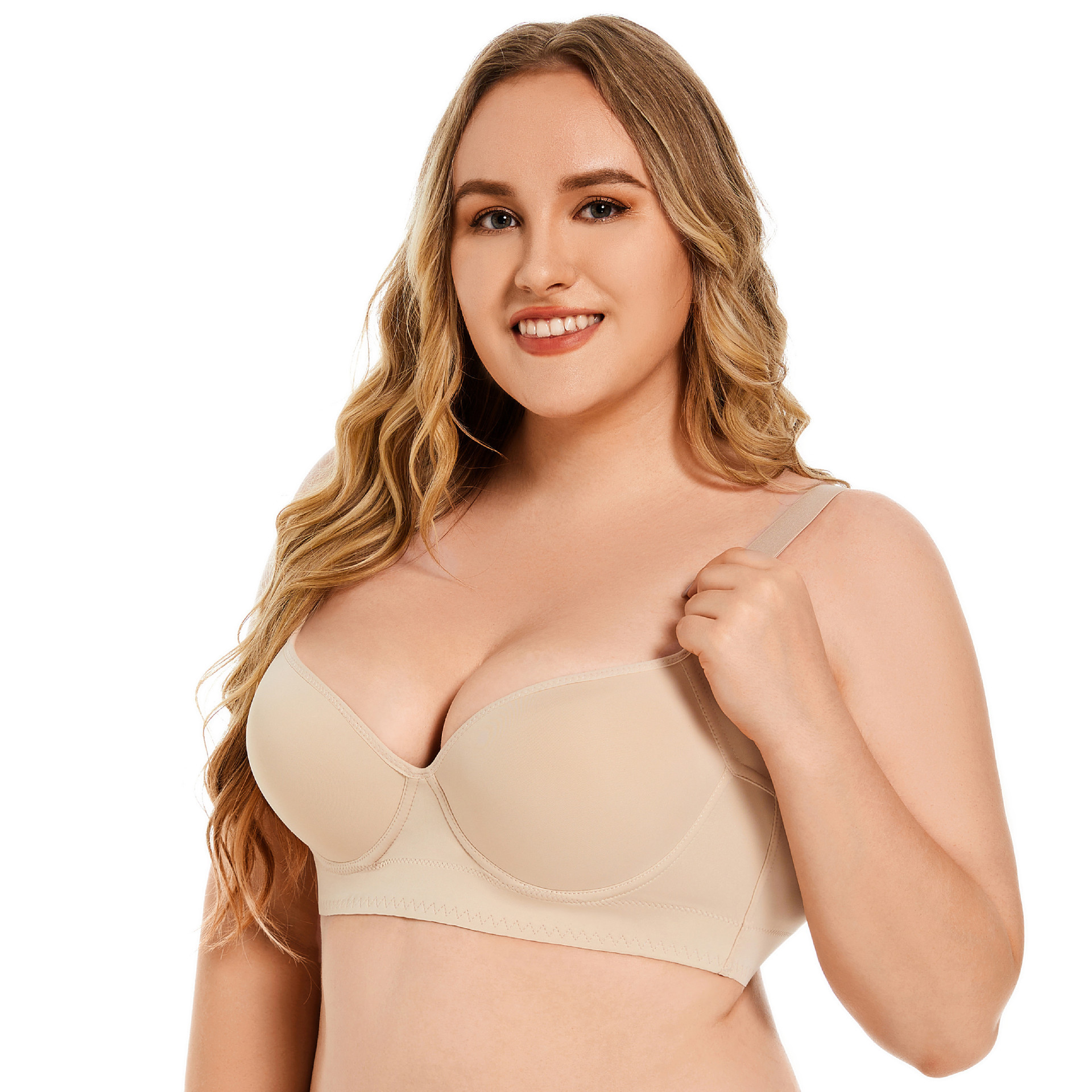 Plus-size Seamless Underwire Bra For Uplift And Shaping