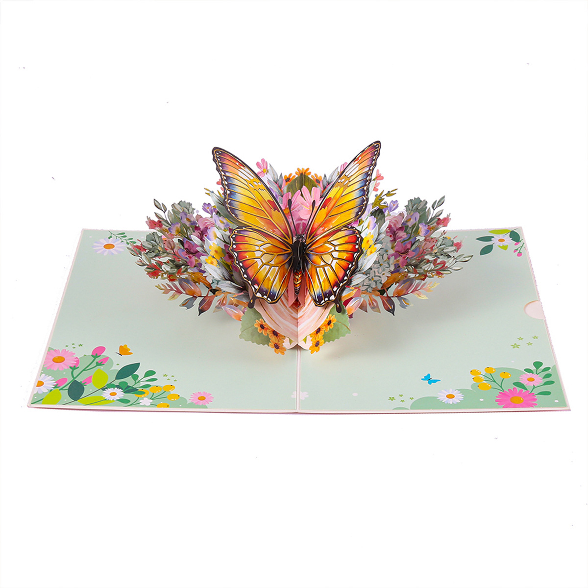 Title 15, Greeting Card Creative 3D Card Folding Pansy St...