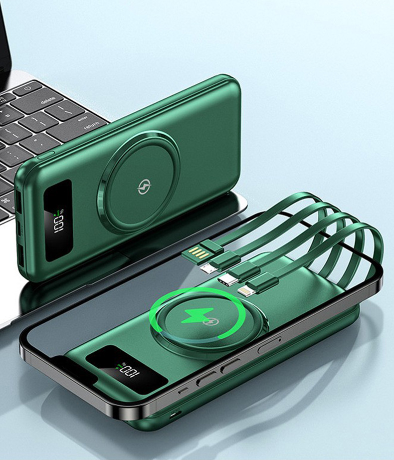 40000mAh Power Bank Backup 4 USB Fast Charge Wireless Portable External Battery - Photo 8 sur 8