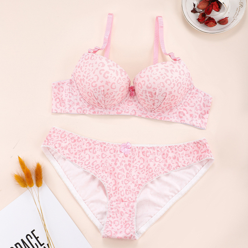 Title 4, Printed Underwear Adjustable Push Up Bra Set