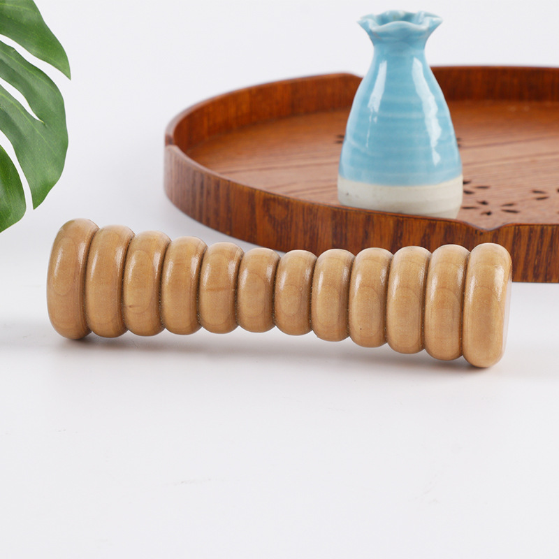 Wood Stick Abdominal Leg Fitness Yoga Roller 8