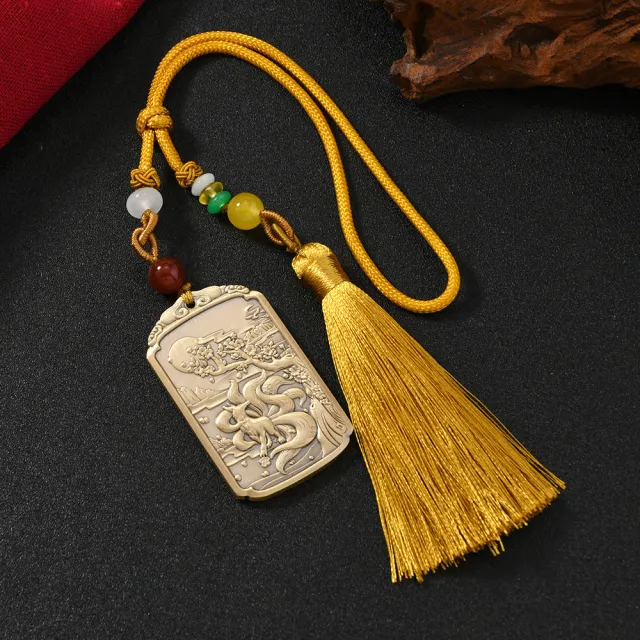 Pure Yellow Copper Pendant Necklace Pendant Token Brass Pendant - Shop at LoveMi