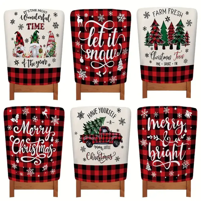 Home Festival Christmas Printing Atmosphere Chair Cover - Shop at LoveMi
