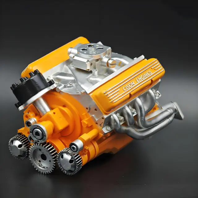 Engine Creative Resin Craft Ornament Office High Sense Niche Yellow - Shop at LoveMi