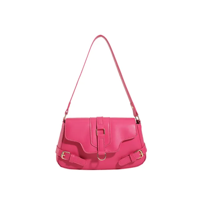 Pure Color Simple Shoulder Messenger Bag Fashion Casual Rose - Shop at LoveMi