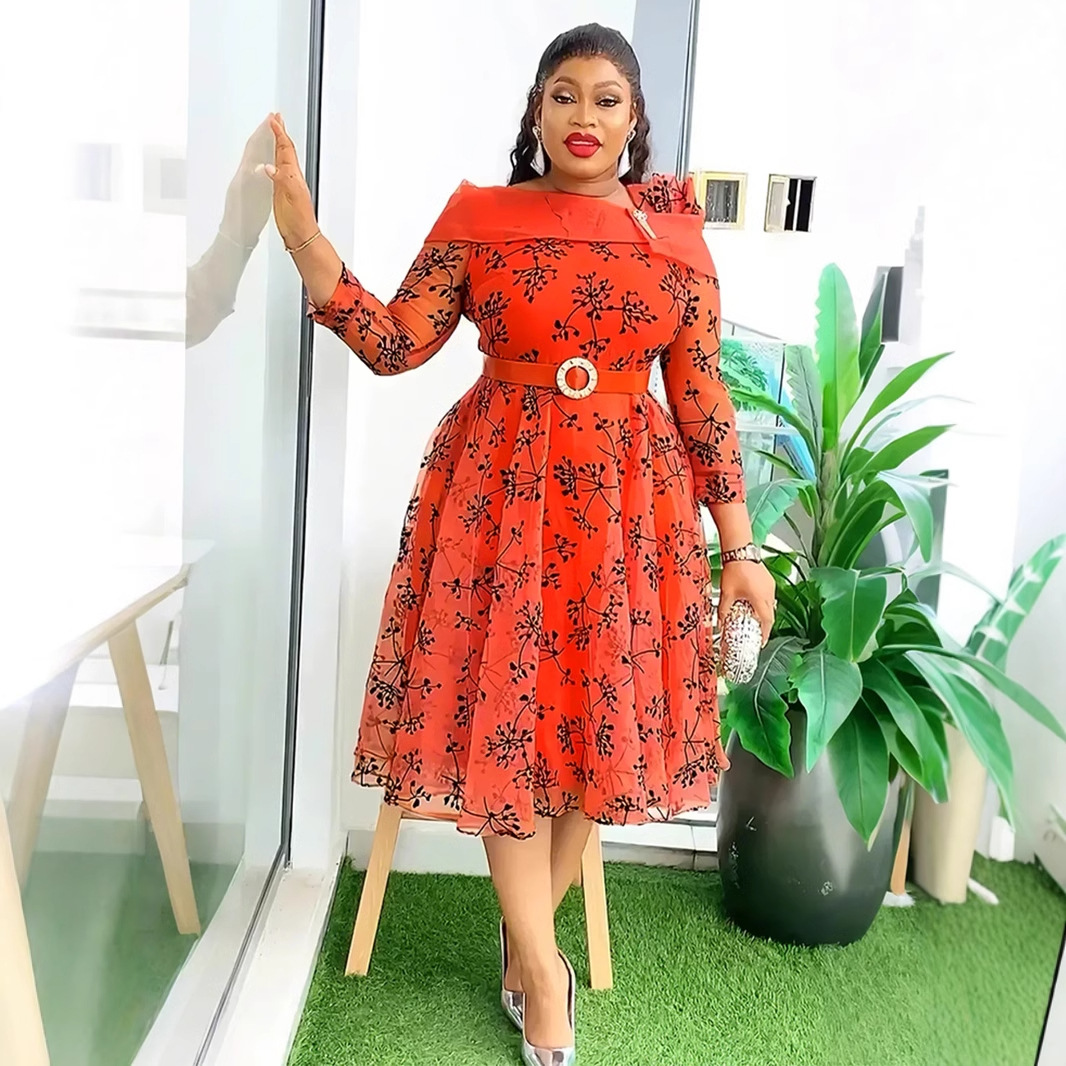 Plus Size Printed Dress For Woman - Image 3