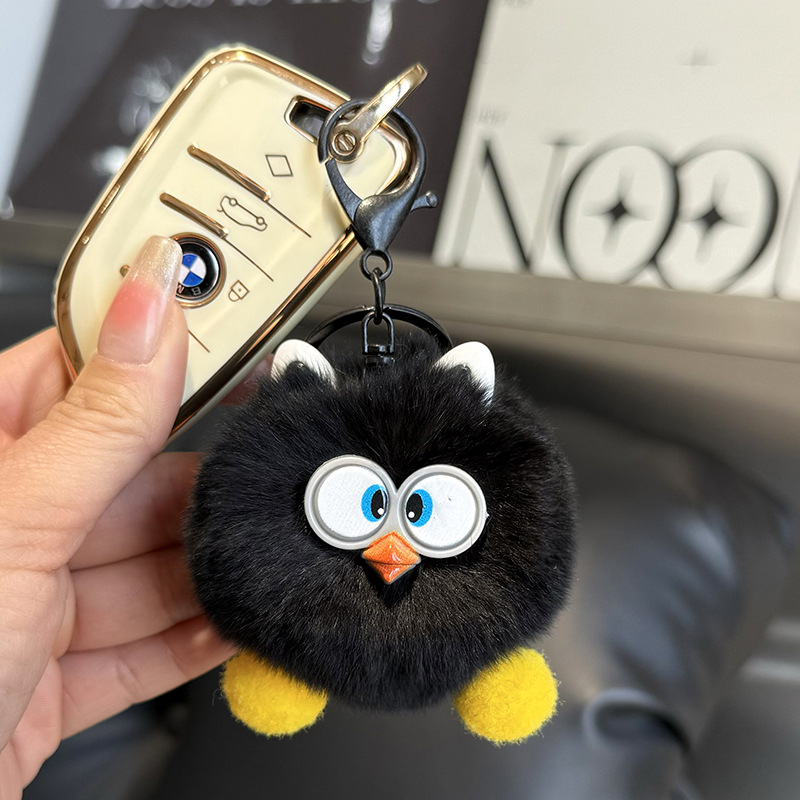Little Coal Ball Doll Cartoon Car Keychain