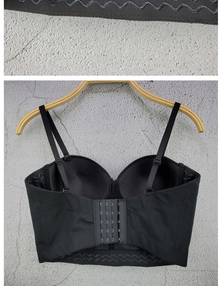 Title 7, Back Tube Top Solid Color Bra Small Sling Detac...