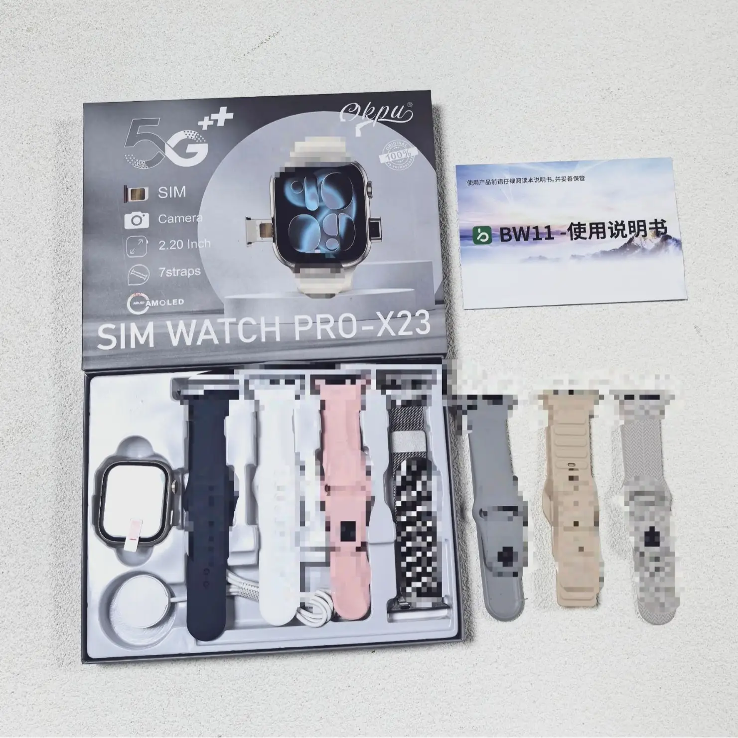 Smartwatch Multi-Strap Kit With Magnetic Charging