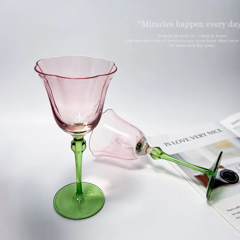 Original Retro Crystal Goblet Flower Vintage