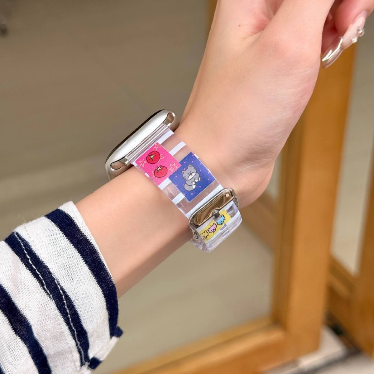 Striped Versatile Illustrated Strap Watch Band
