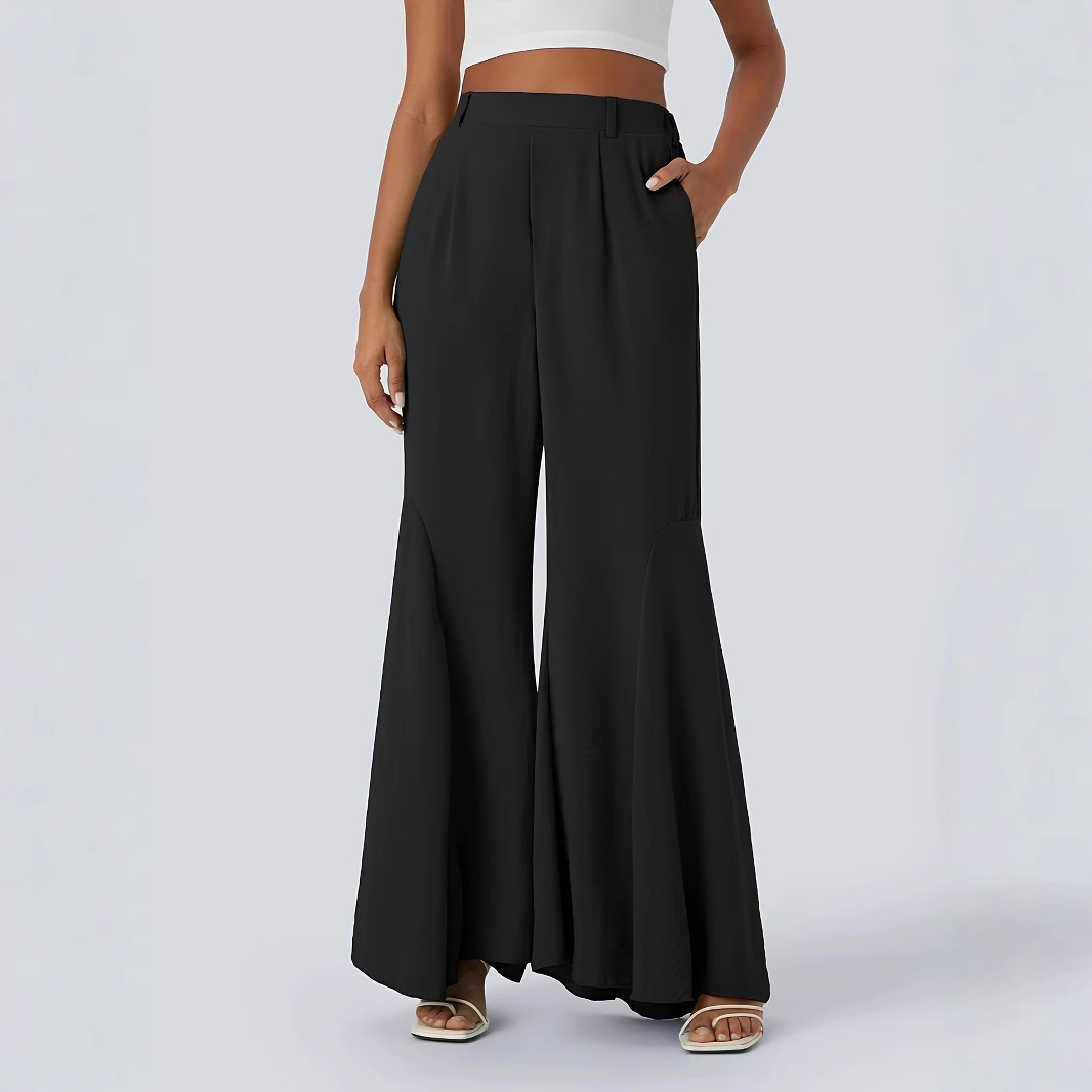 Stylish And Elegant Solid-color Versatile Flared Pants For Women