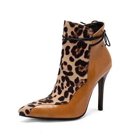 Short Pointed Toe Knight Boots Thin High heel Boots Brown - Shop at LoveMi
