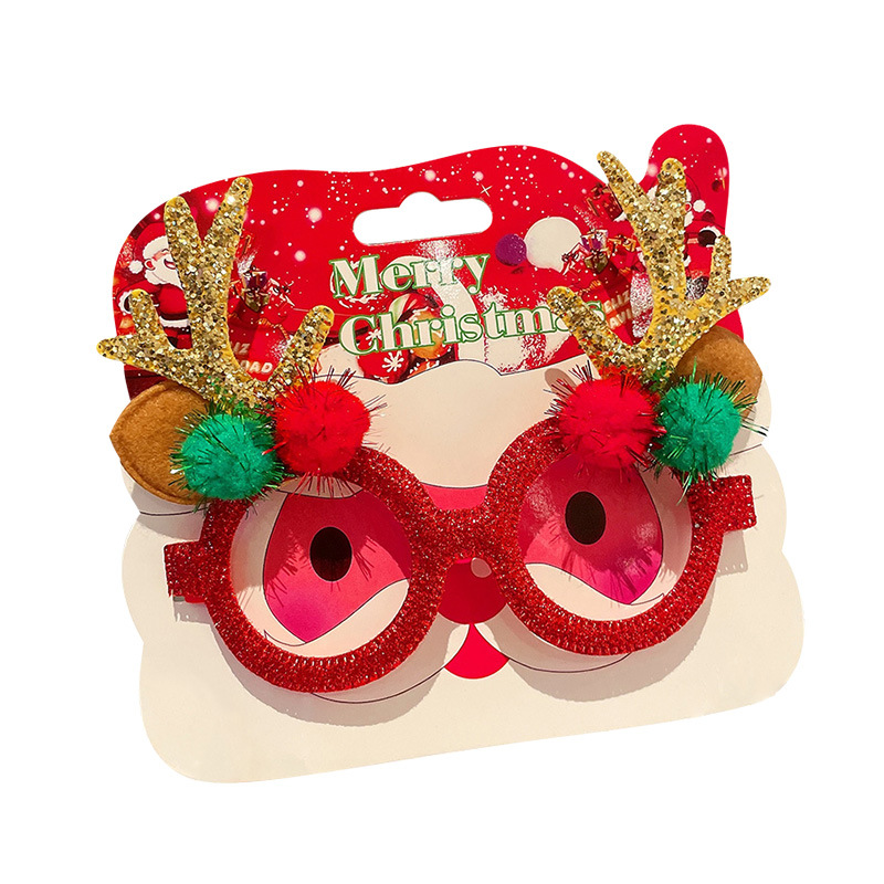 Christmas Elk Glasses Frame Dress Up Couple - Image 15