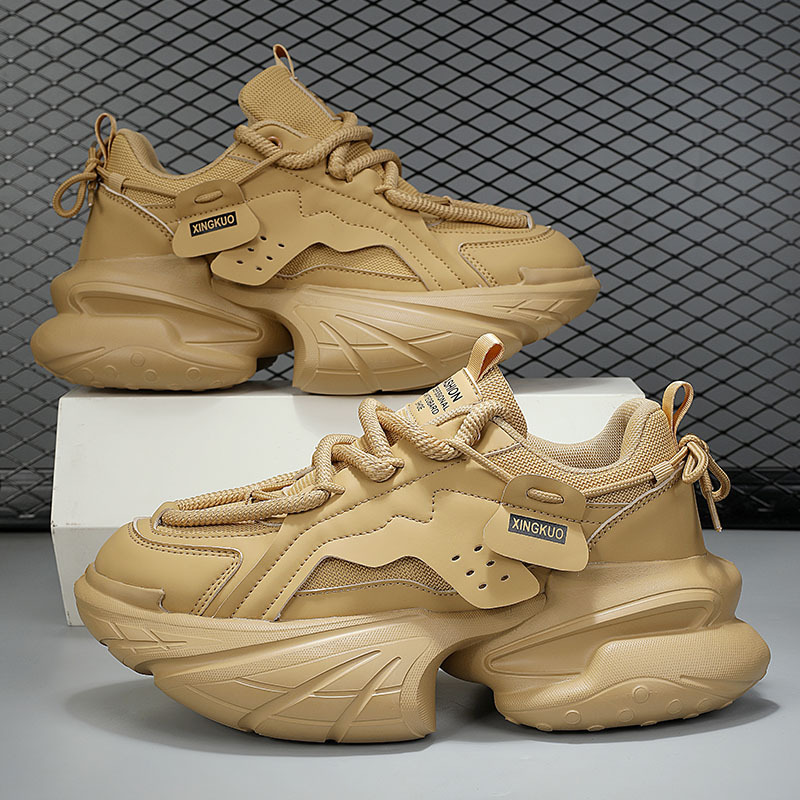 Mens Breathable Casual Height-enhancing Thick-soled Fashion Shoes