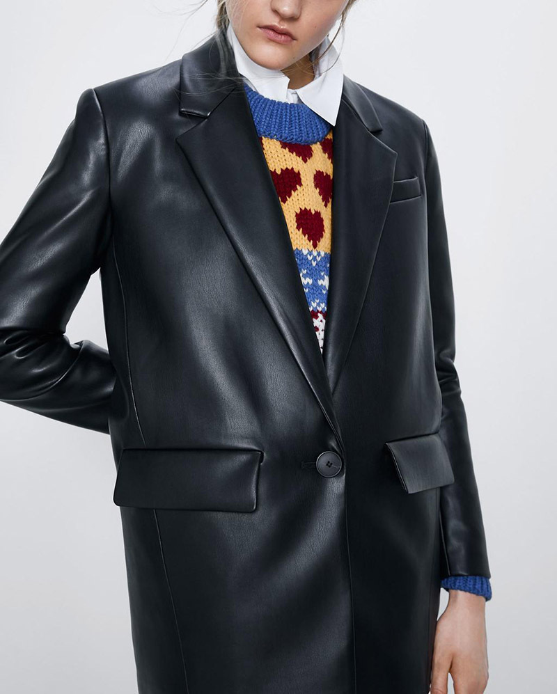 Women's Fashion Slim Fit One Button Long Sleeve Jacket