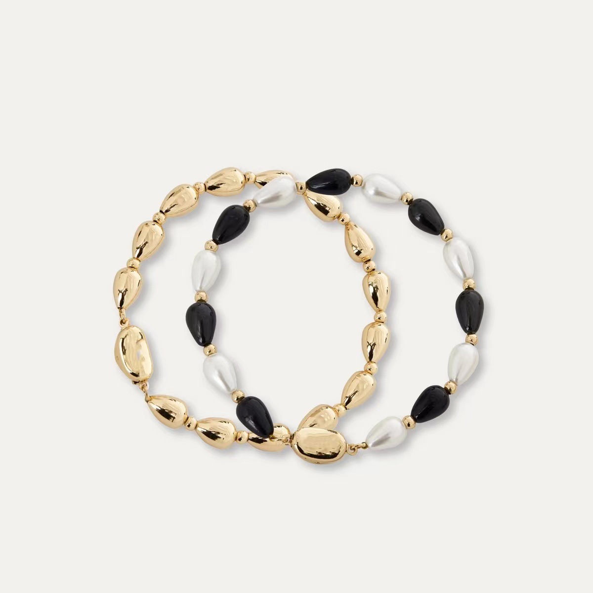 Aphrodite Bracelet Necklace Black And White Color Matching Chain