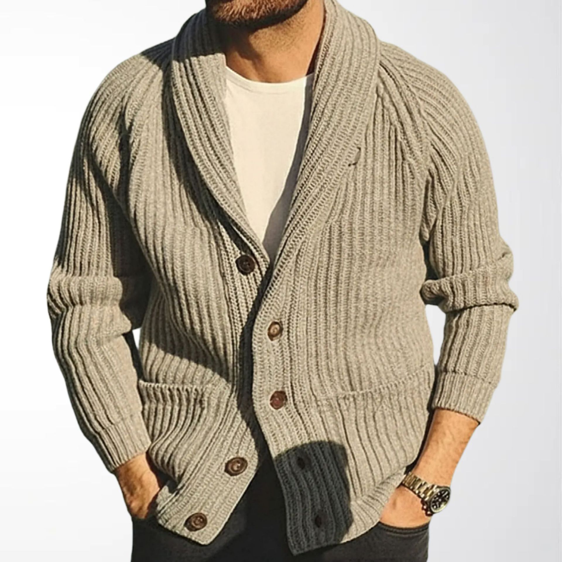 Lapel Knit Cardigan, picture 6 of 6