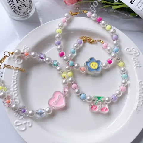 Cute Flower Beaded Necklace for Pet Cats