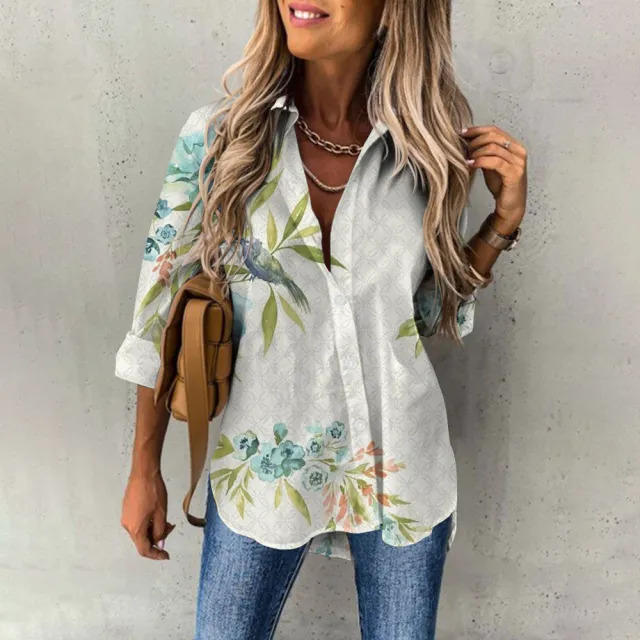 Women's Casual Digital Printing Large Upper Garment Shirt B25Sfxzh231911D 3Xl - Shop at LoveMi