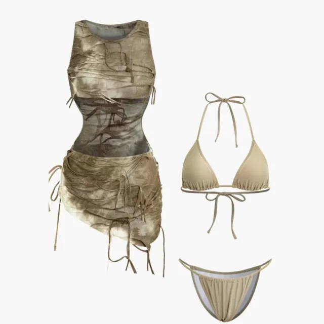 Skirt Split Swimsuit European And American Split Bikini Picture Color Xl - Shop at LoveMi