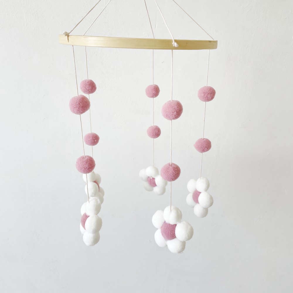 Dark Pink Flower Wind Chimes