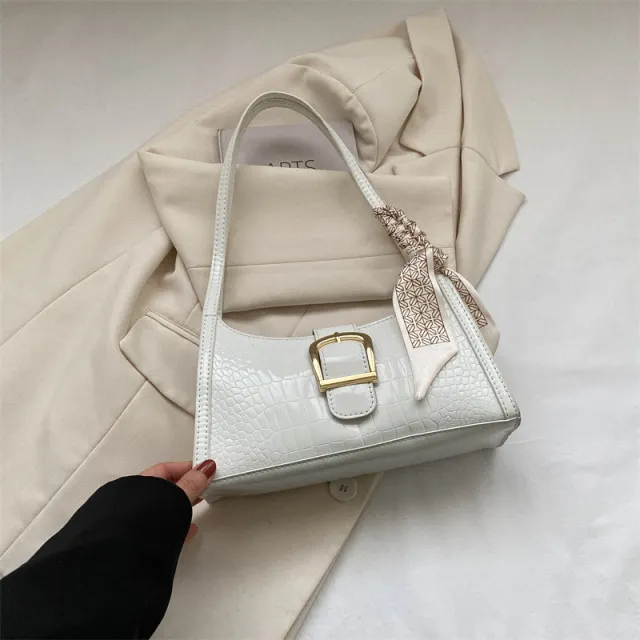 Armpit Casual Handbag One Shoulder Retro White - Shop at LoveMi