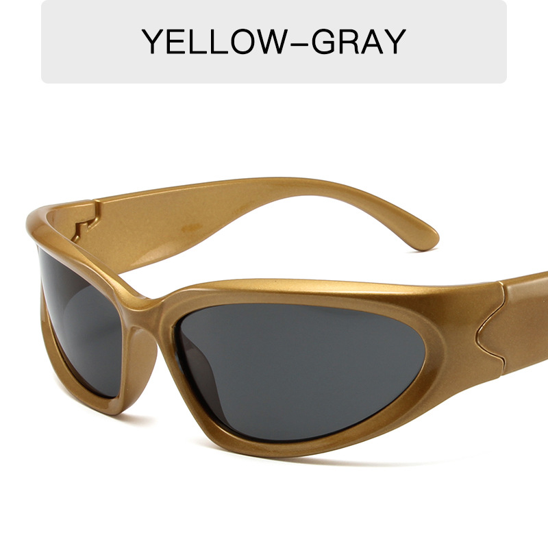 Yellowish Brown Frame Gray