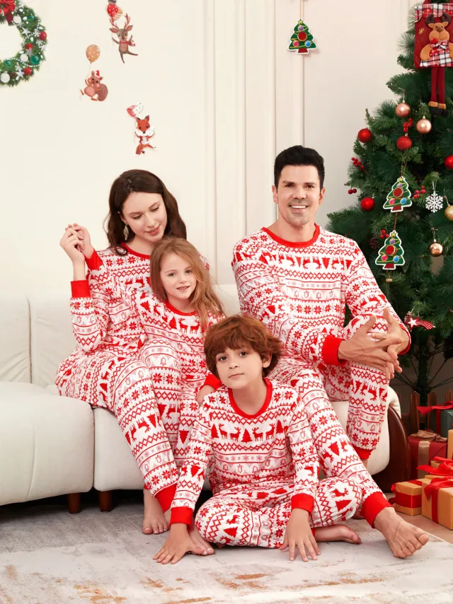 New Autumn Winter European And American Style Loungewear Pajama Set Picture Color Father L - Shop at LoveMi