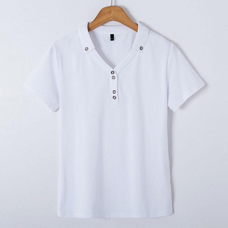 Women's T-shirt Pure Color All-matching Clothes Korean Style