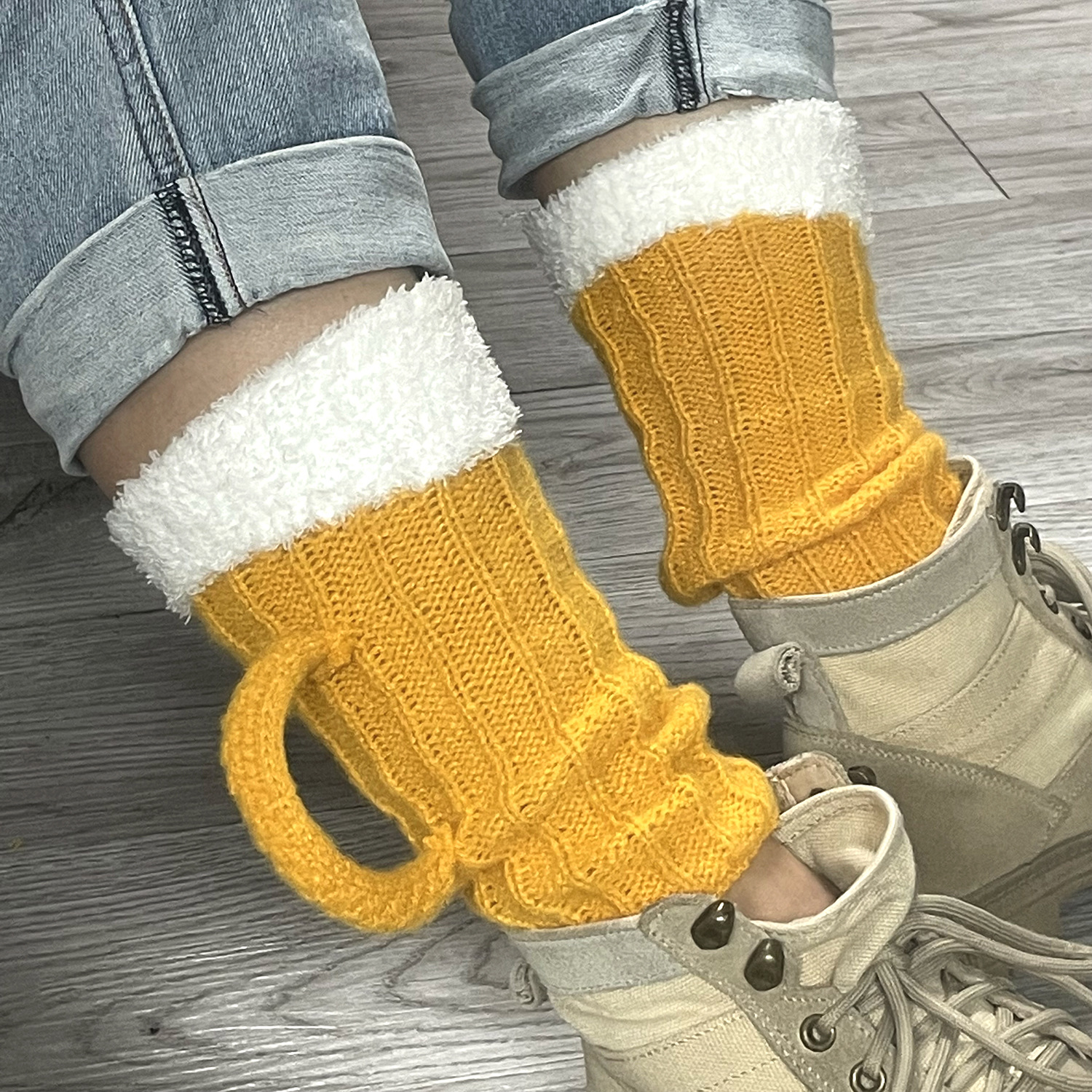 3D Beer Steins Color Matching Warm Feet Bandana Mid-calf