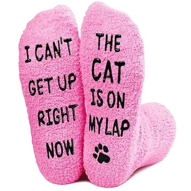 Lint free Coral Cashmere Socks Animals Pink Cat - Shop at LoveMi
