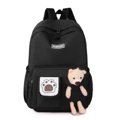 Backpack Junior High School And Elementary School Students Schoolbag Girl Grades - Black - View 1