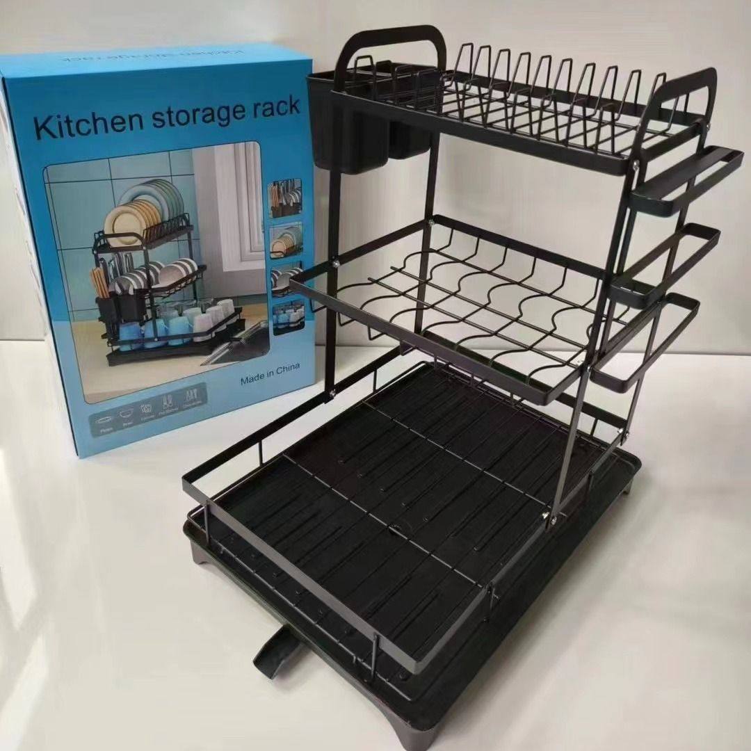 Kitchen Dish Rack Countertop Multi-Tier Storage Shelf